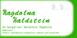 magdolna waldstein business card